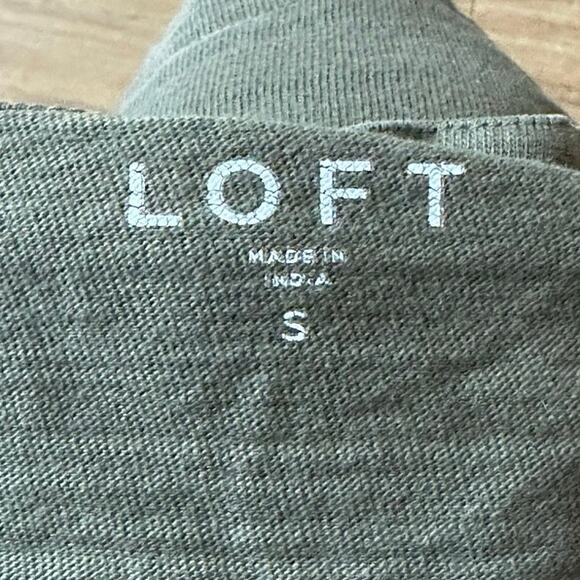 LOFT Olive Green Hooded Peplum Jacket Womens Small - Picture 3 of 3